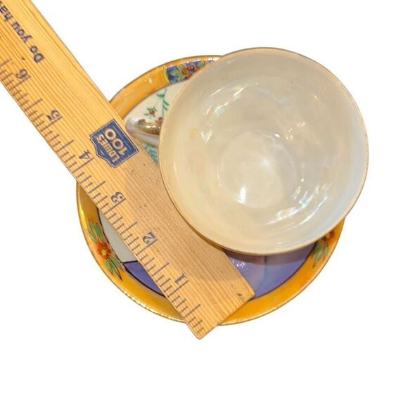 VINTAGE TT-Takito HAND PAINTED EGG SHELL TEA CUP & SAUCER JAPAN Lusterware Pagod - Picture 4 of 11